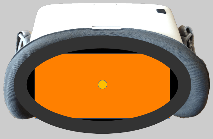 Headset view: a small orange mandala