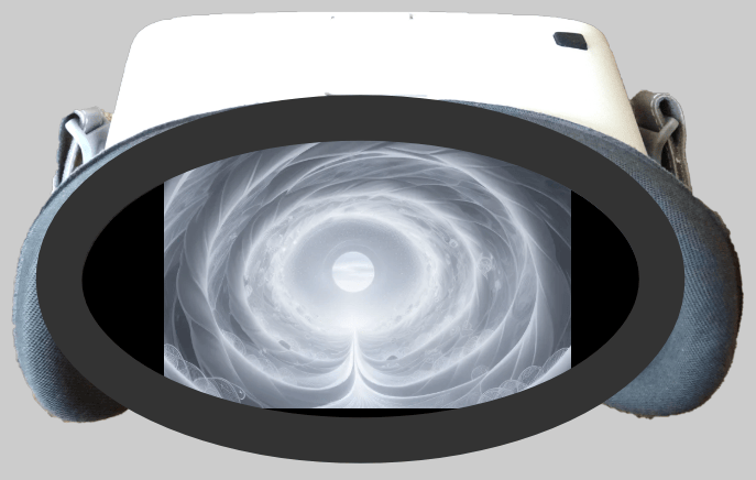 Headset view: the mandala becomes a tunnel