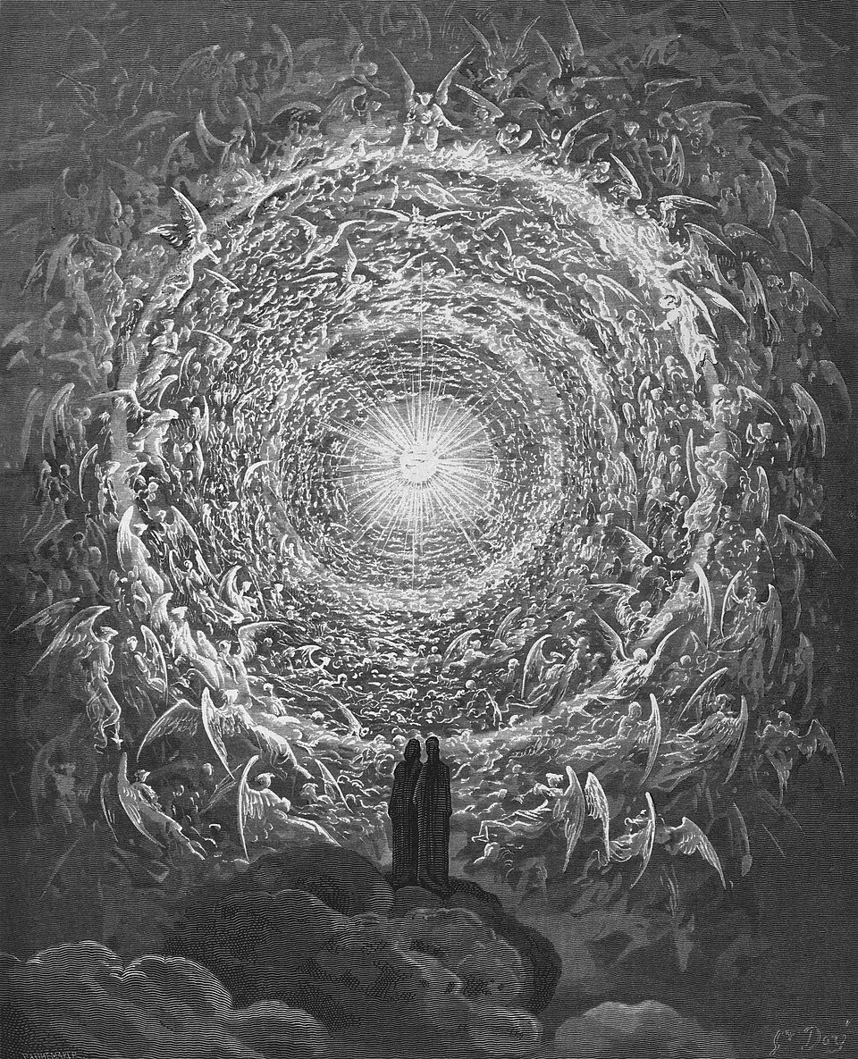 The painting by Gustave Doré, The White Rose, also called The Empyrean, which depicts Dante's vision of the numinosum.