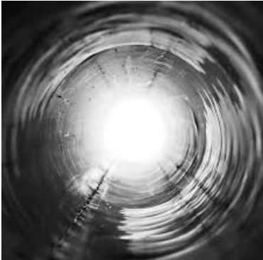 This is an image of the shamanic Tunnel as it appears during stroboscopic meditation.